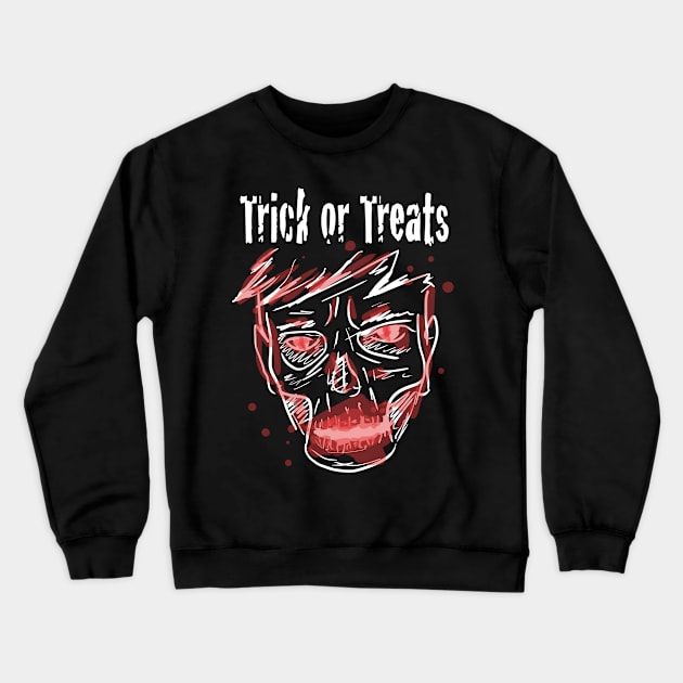 Pumpkin Halloween Celtic Trick Treats Candy Gift Crewneck Sweatshirt by Schimmi